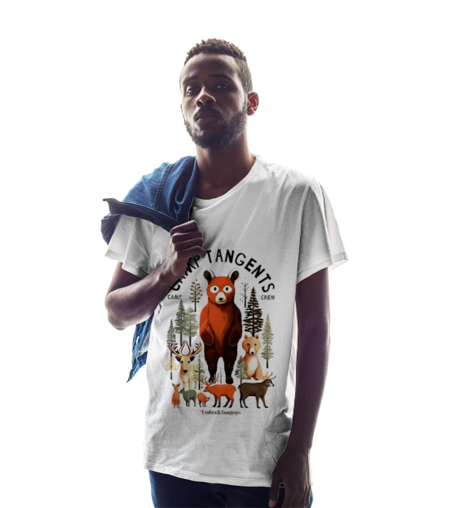 Camp Tangents Bear Crew Wildlife Forest Animals T-Shirt