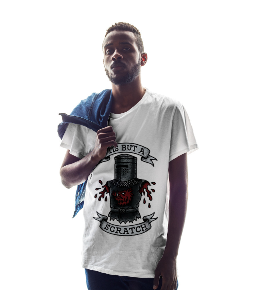 Tis But A Scratch Monty Python Black Knight Humor T-Shirt