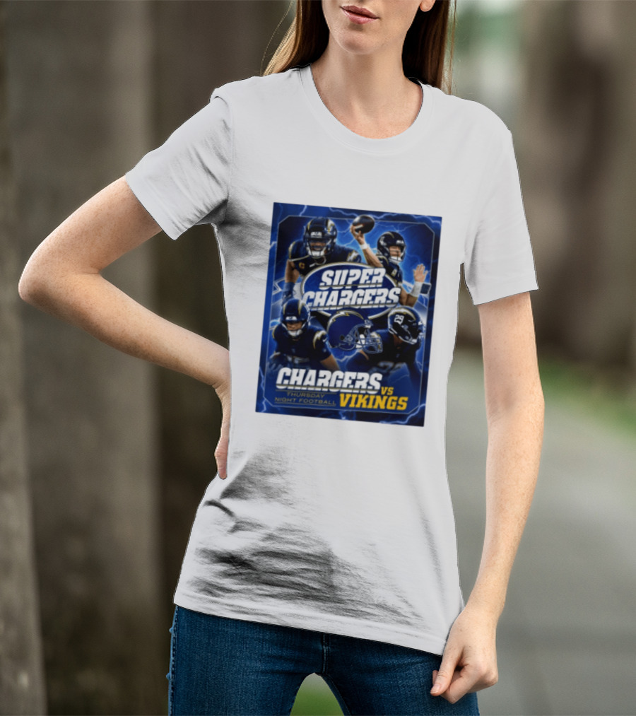 Super Chargers Vs Vikings Thursday Night Football 2025 T-Shirt