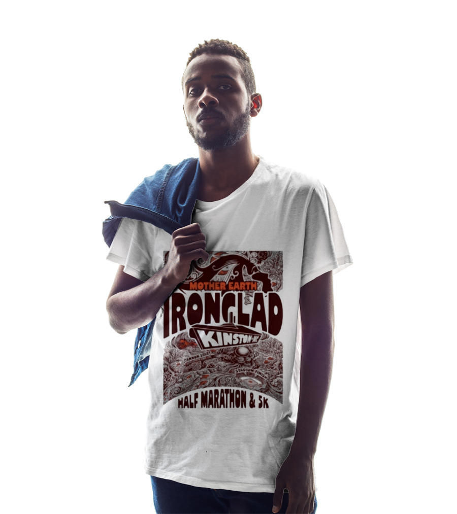 Mother Earth Ironclad Kinston Half Marathon 5K Cannon Start Stadium Finish T-Shirt