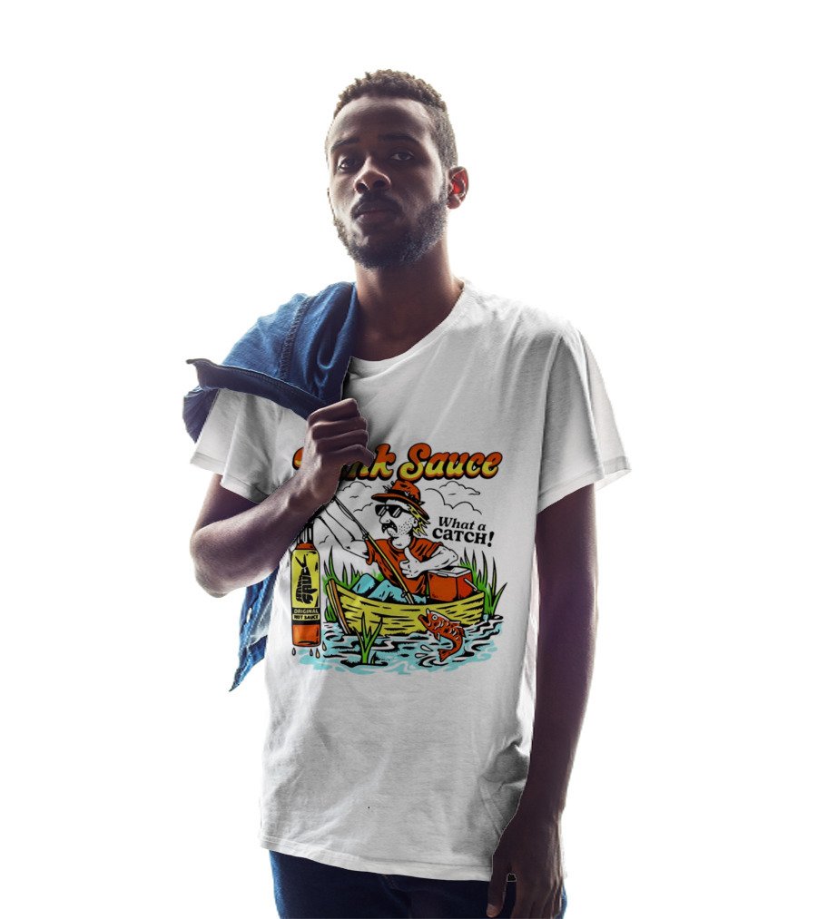 Hank Sauce Hot Sauce Original Fishing What A Catch T-Shirt