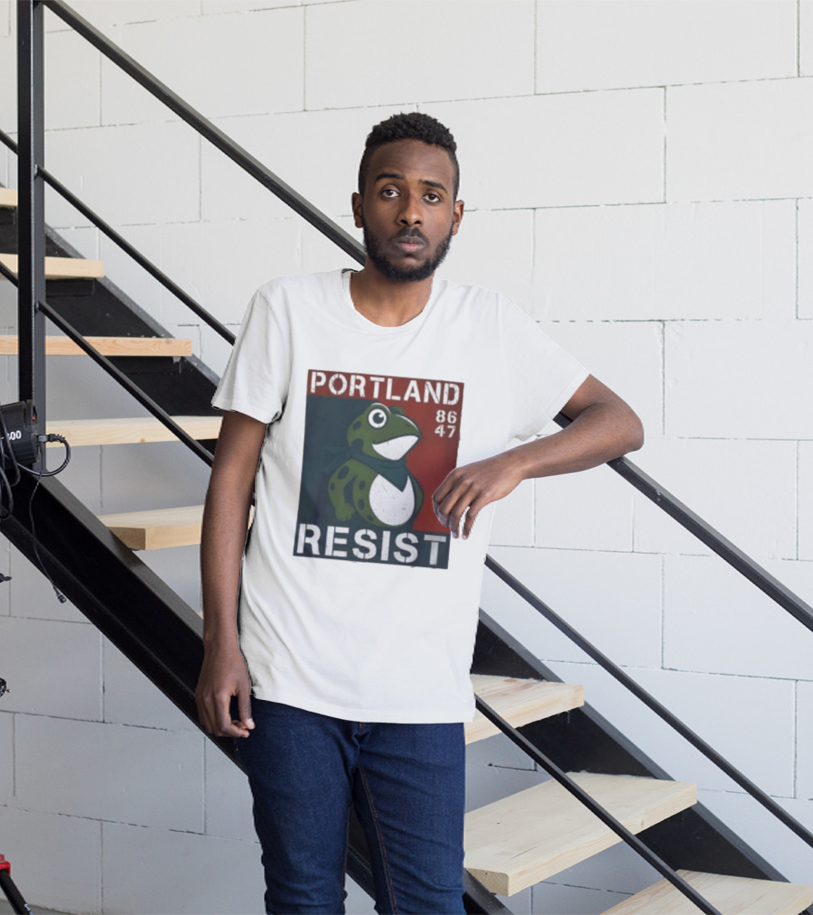 Portland Resist Frog 86 47 Protect The Frogs Trending Men T-Shirt