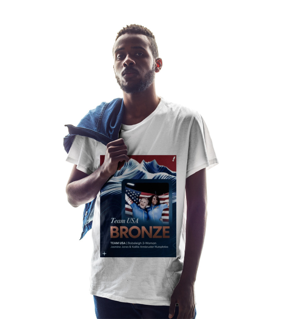 Team USA Bronze Bobsleigh 2 Woman Jasmine Jones Kaillie Armbruster Humphries T-Shirt