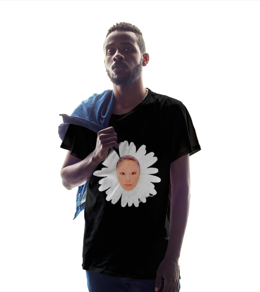 Ariana Grande Daisy Flower Face With Signature T-Shirt