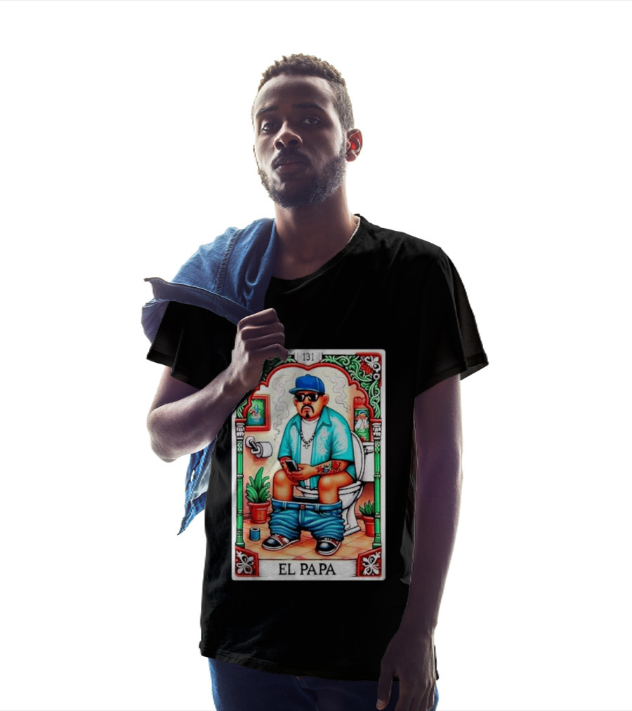El Papa Lotería Card Toilet Humorous Artwork 131 T-Shirt