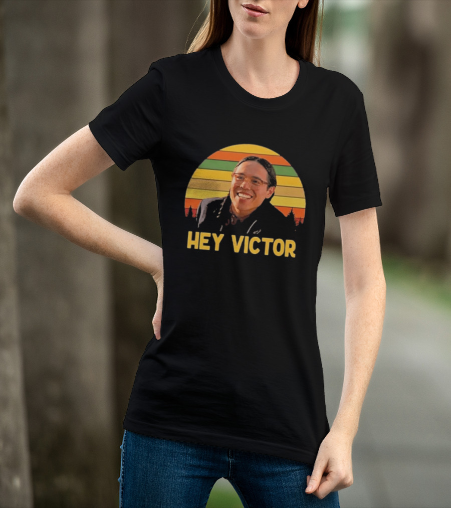 Hey Victor Thomas Builds The Fire Smoke Signals Retro Rainbow T-Shirt
