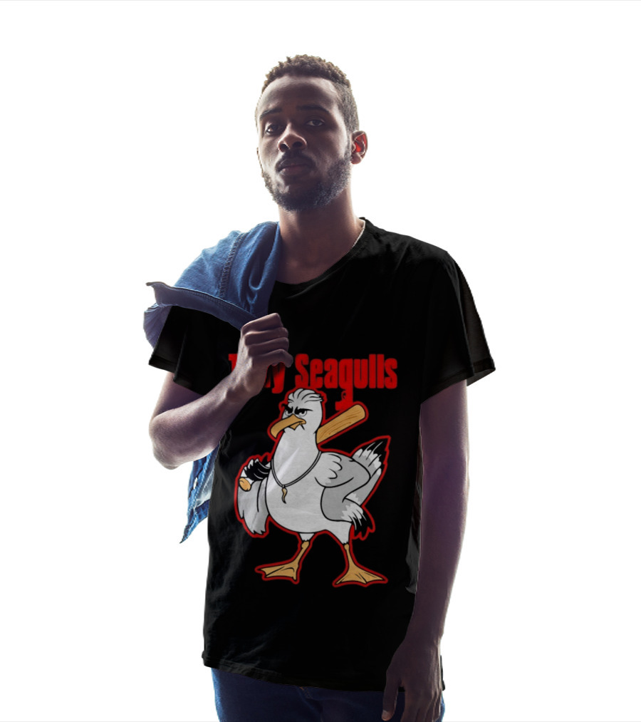 Tony Seagulls Mobster Bird Seagull Mafia T-Shirt