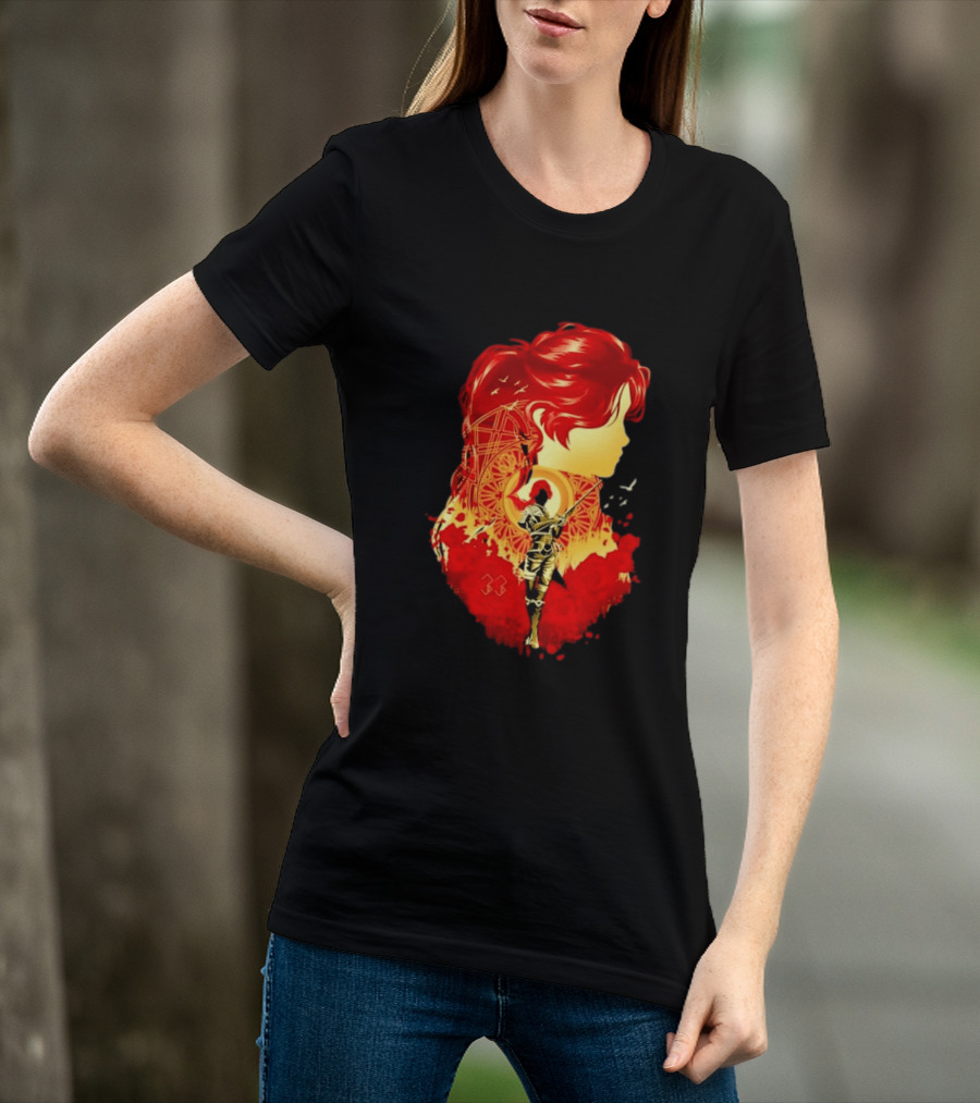Paintress Expeditioner Red Haired Warrior Emblem 33 Discovery T-Shirt