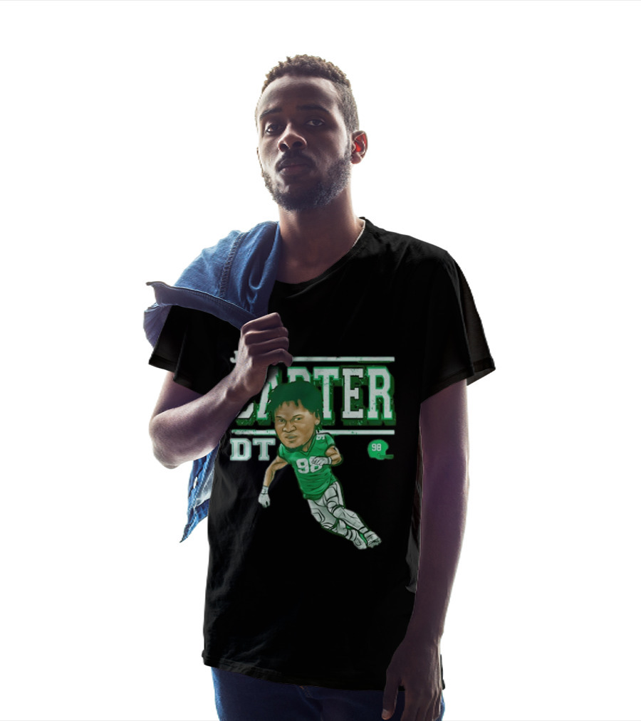 Jalen Carter Philadelphia Eagles DT 98 Caricature Football Player T-Shirt