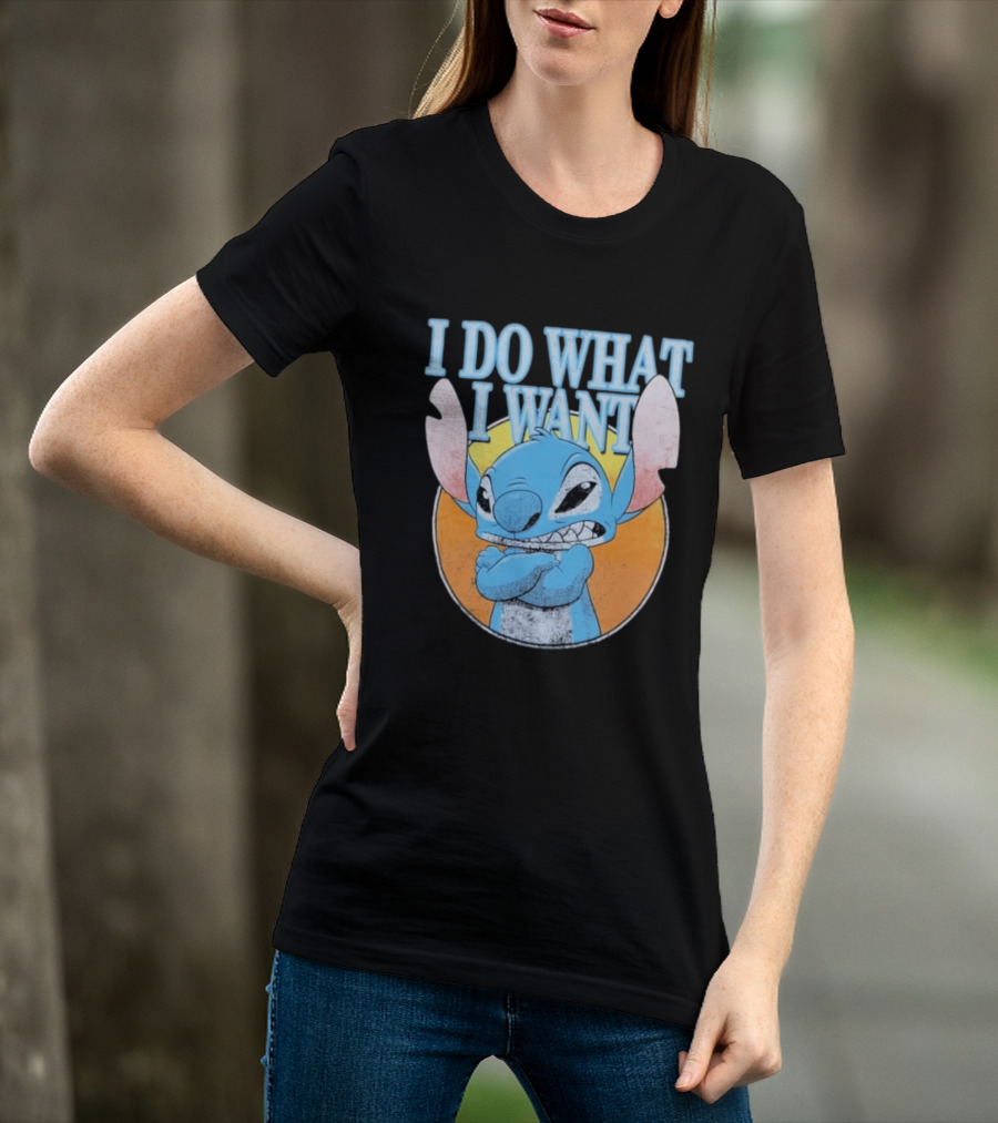 Disney Lilo And Stitch Men's Stitch I Do What I Want Vintage Look T-Shirt