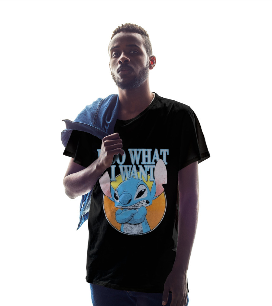 Disney Lilo And Stitch Men's Stitch I Do What I Want Vintage Look T-Shirt