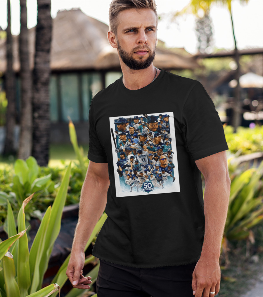 50 Seasons Presenting The Greatest Mariners Players Of All Time T-Shirt