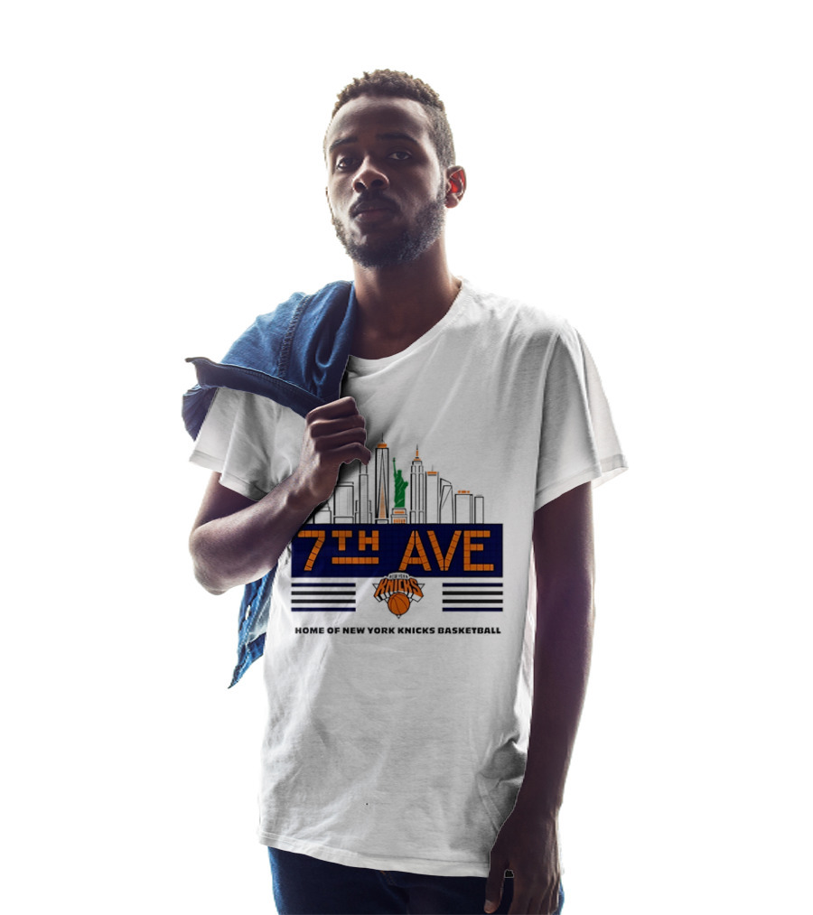 7th Ave New York Knicks Basketball Skyline T-Shirt