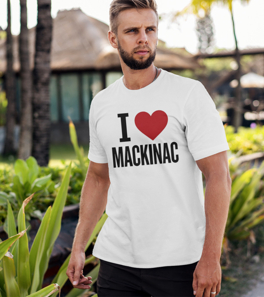 I Love Mackinac Michigan Travel Vacation T-Shirt