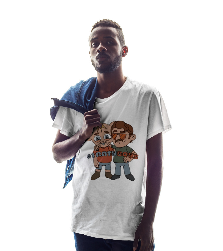 Ratyboys Cartoon Characters With Mouse And Sunglasses Duo T-Shirt