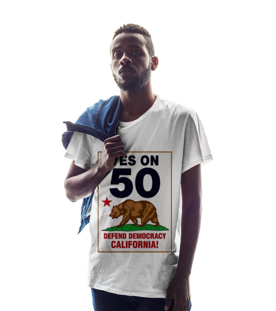 Yes On Prop 50 Defend Democracy California Bear Star T-Shirt