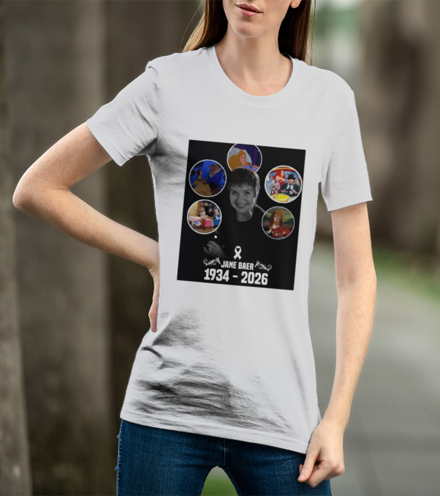 Jane Baer 1934 2026 Beauty And The Beast Sleeping Beauty Dumbo Mary Poppins Fox And The Hound Mickey Mouse T-Shirt