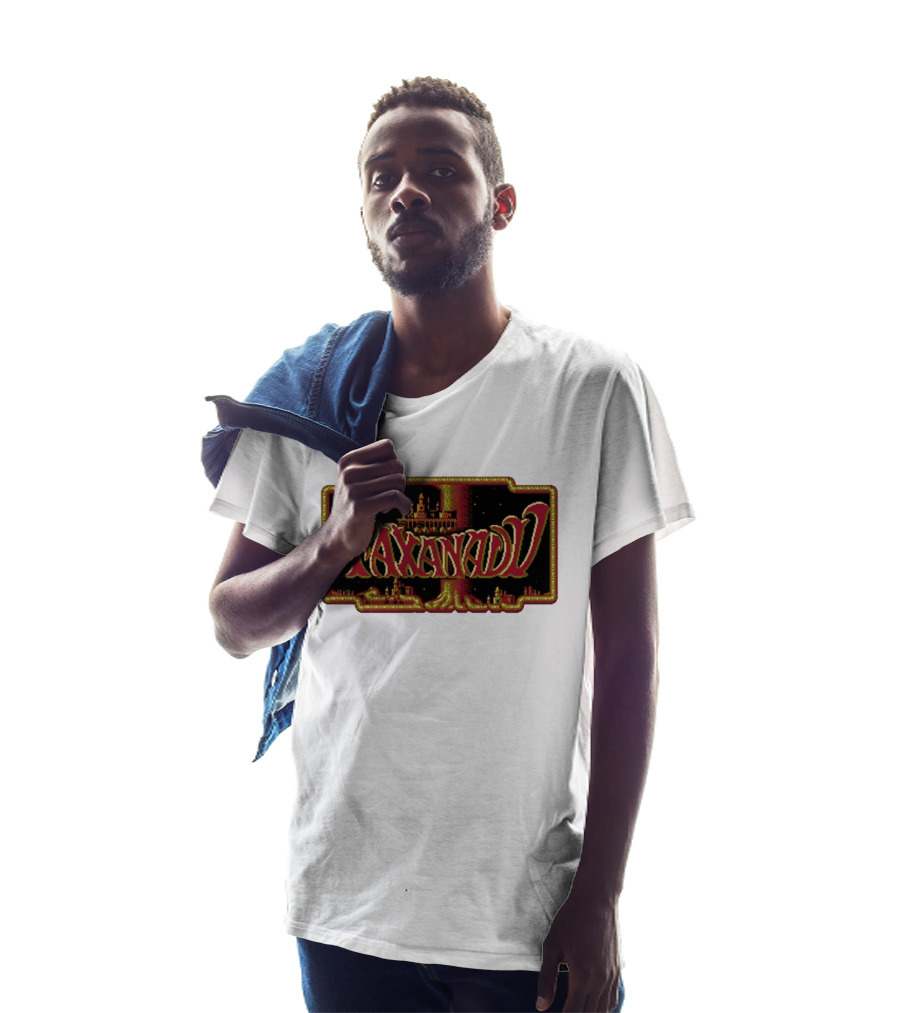 Faxanadu Retro NES Game Pixel Art Castle Moon Night Scene T-Shirt