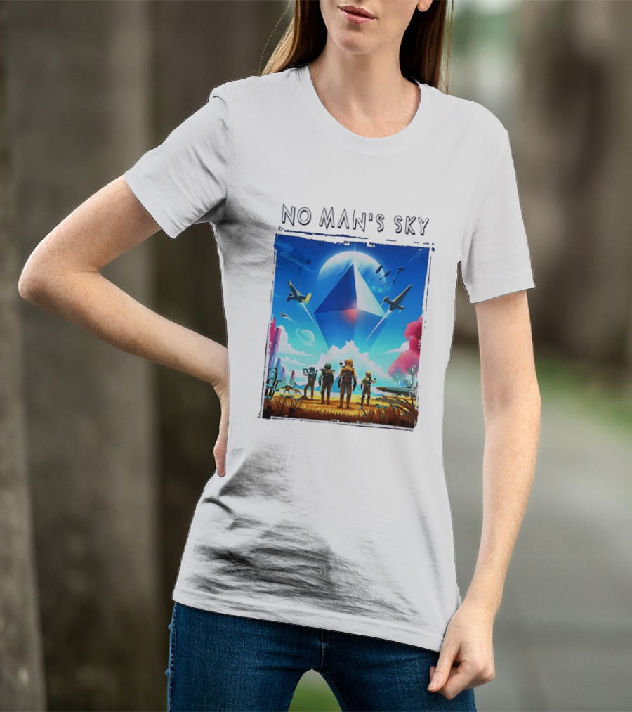 No Man's Sky Adventure With Spacecrafts And Explorers T-Shirt