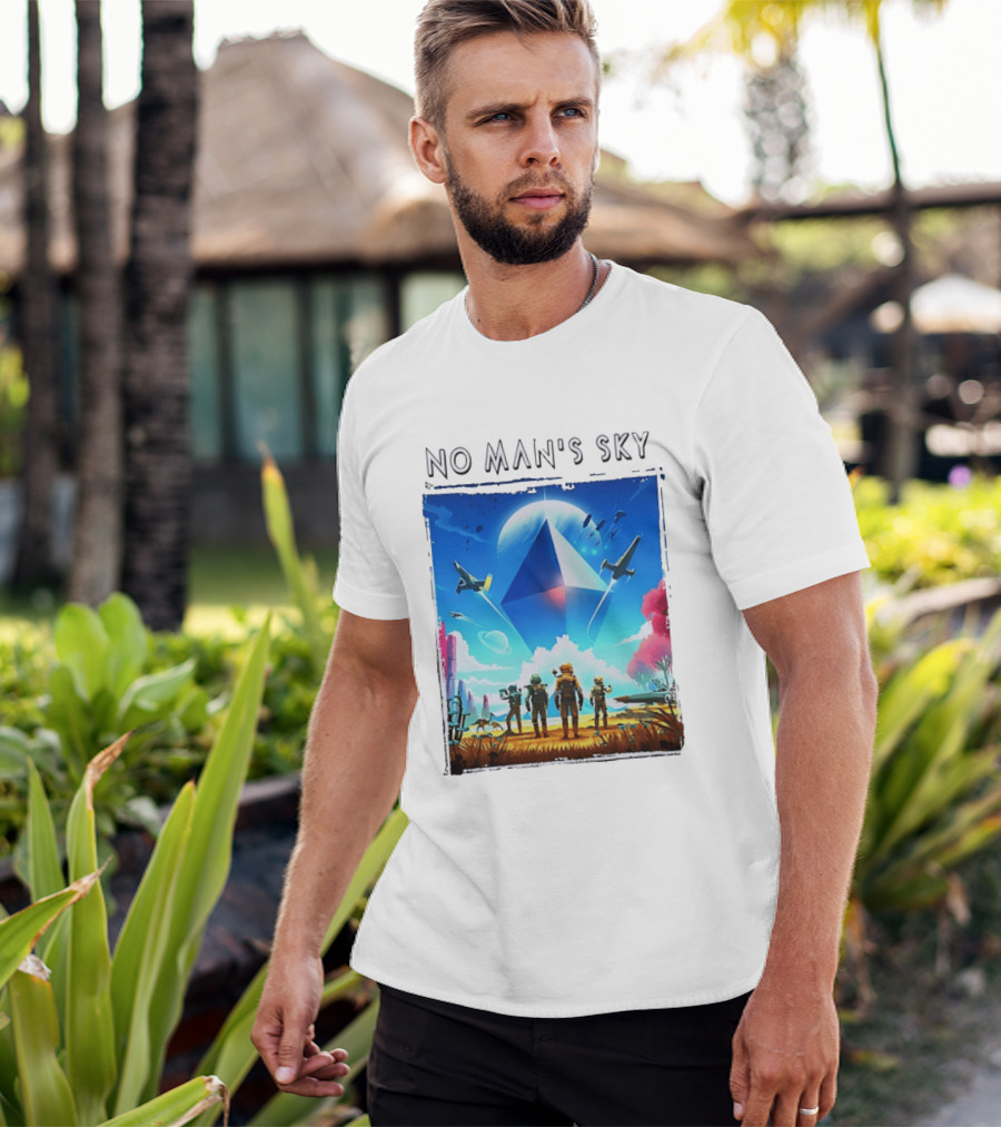 No Man's Sky Adventure With Spacecrafts And Explorers T-Shirt