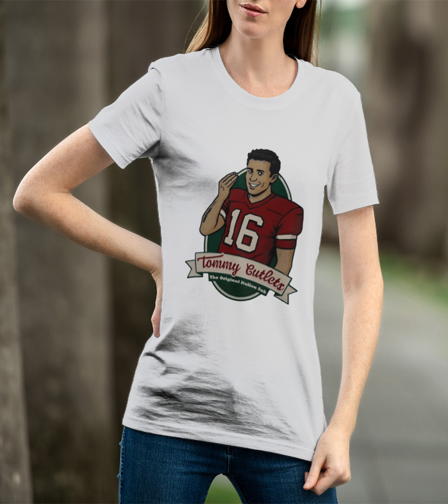 Tommy DeVito 16 Football Jersey Tommy Cutlets The Original Italian Sub T-Shirt