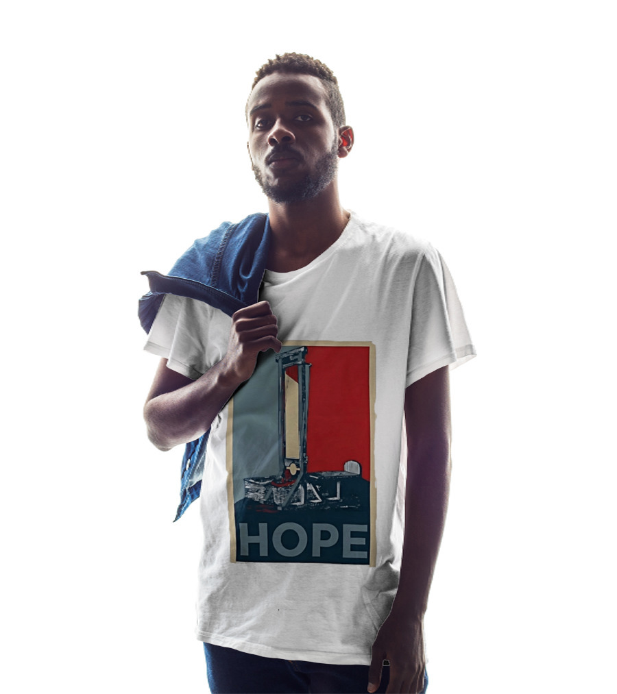 Hope Guillotine Vintage Style Political Icon Concept T-Shirt