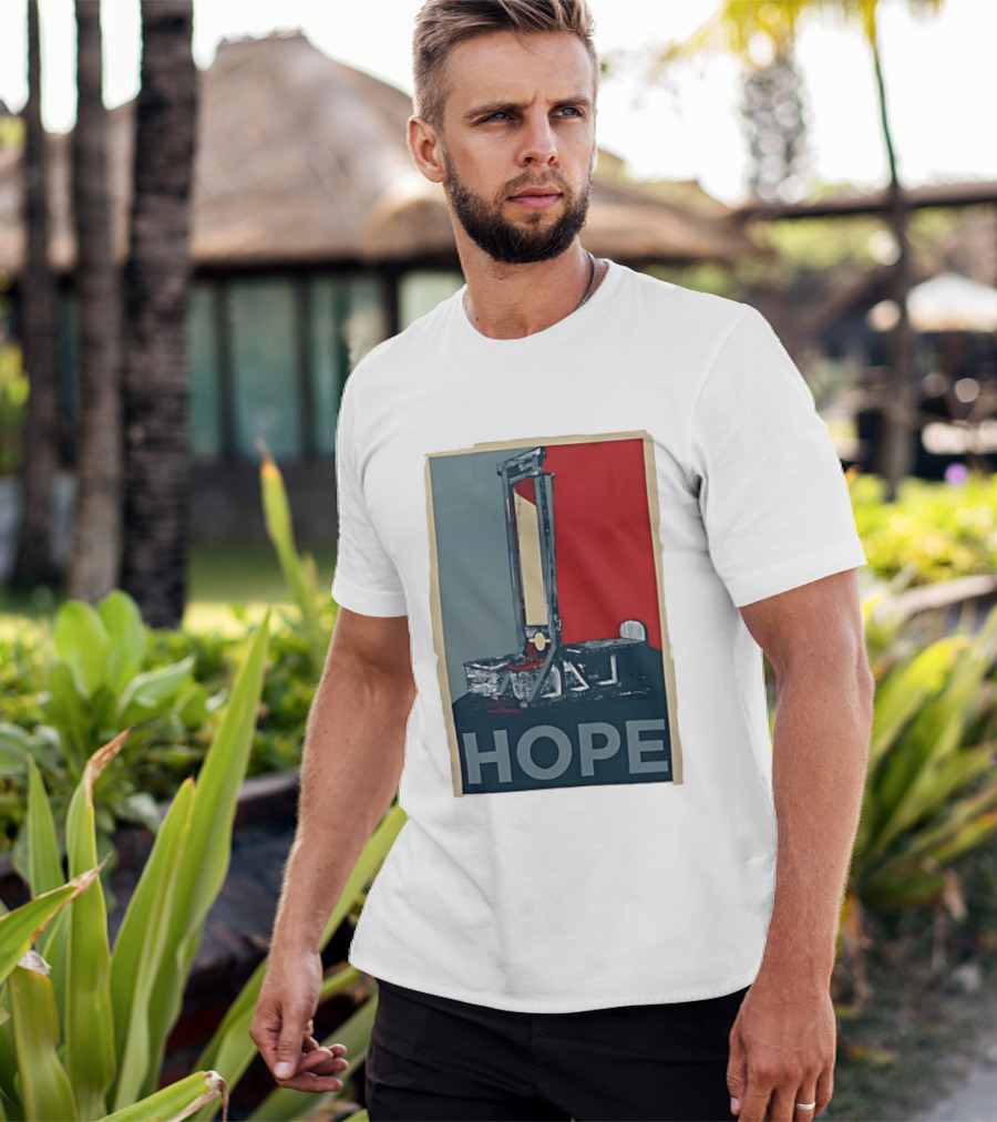Hope Guillotine Vintage Style Political Icon Concept T-Shirt