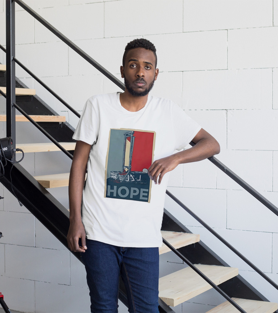 Hope Guillotine Vintage Style Political Icon Concept T-Shirt