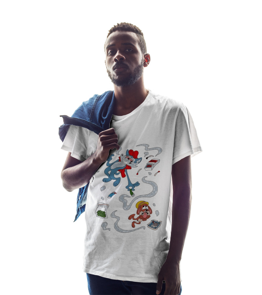 Original Ls Mark Catching Up Episode 2 Cartoon Characters With Smoke And Comic Effects T-Shirt