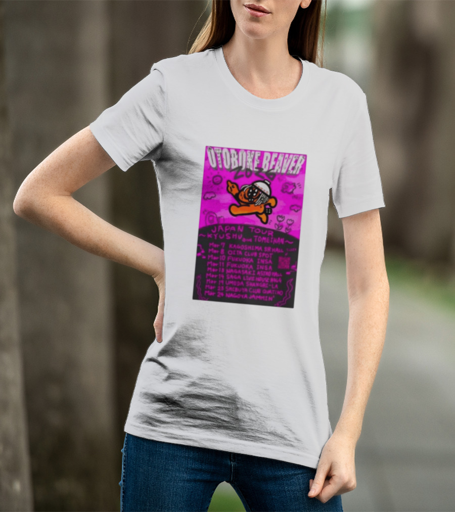Otoboke Beaver Japan Tour 2026 Kyushu Tomiehan Kagoshima Oita Fukuoka Nagasaki Saga Umeda Shibuya Nagoya T-Shirt
