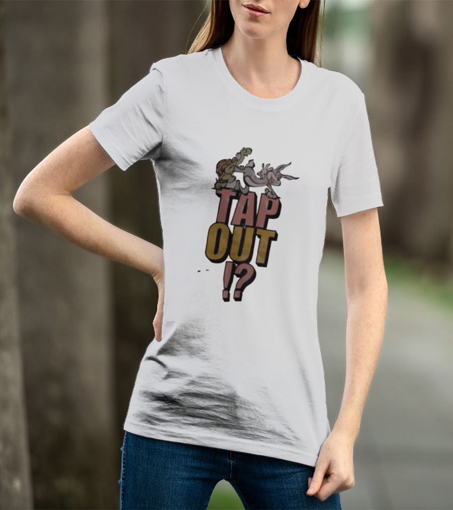 Turtle And Rabbit Tap Out Wrestling Match Showdown T-Shirt