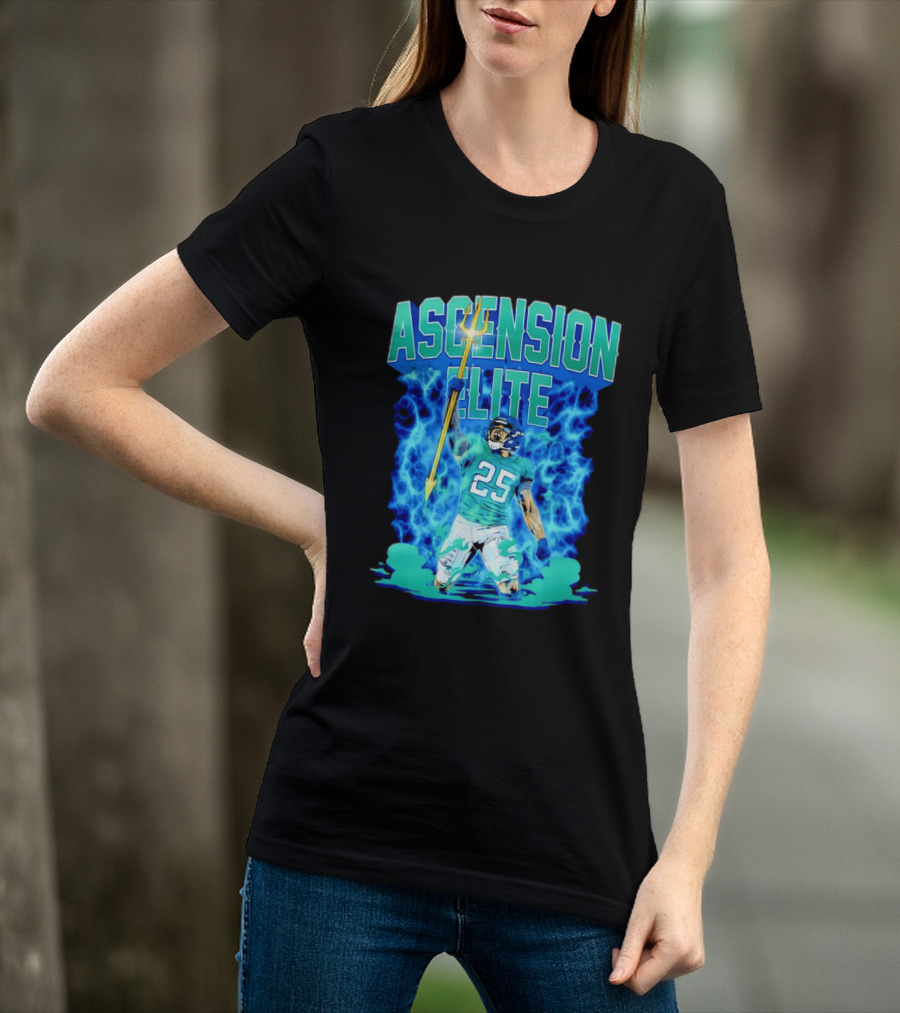 Ascension Elite 25 Football Player Trident Lightning Energy T-Shirt
