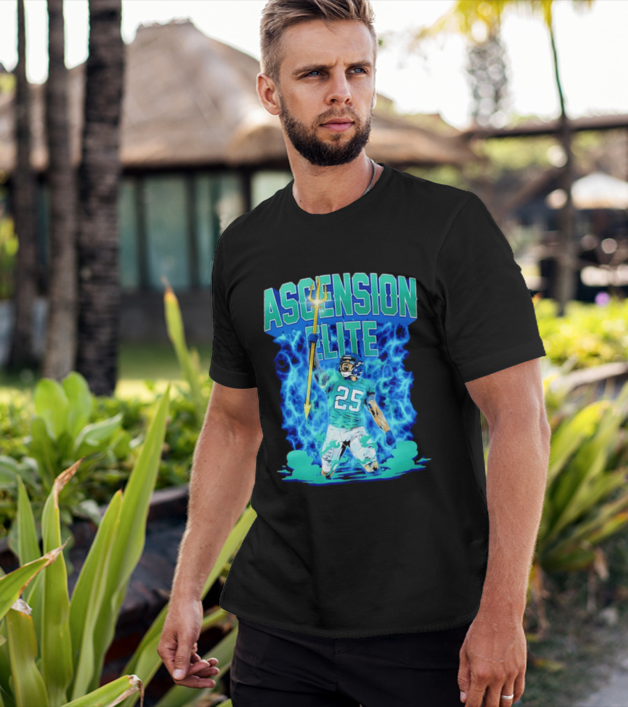 Ascension Elite 25 Football Player Trident Lightning Energy T-Shirt