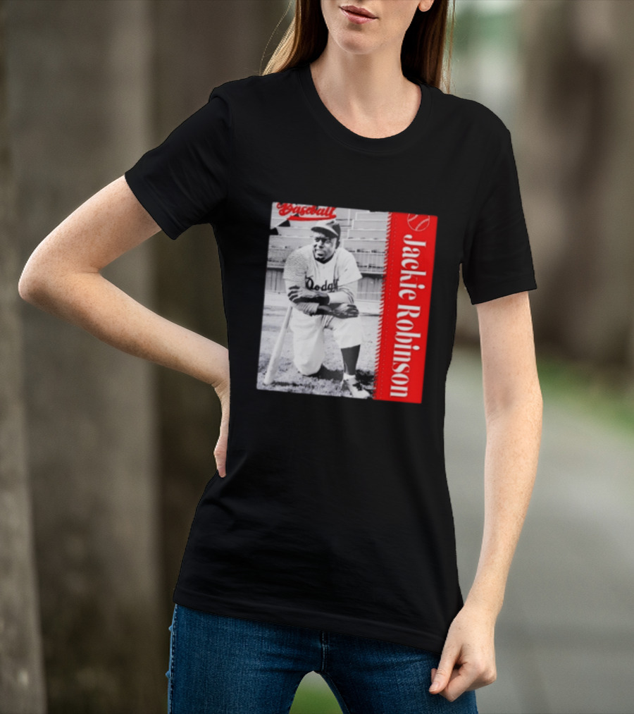 Jackie Robinson Brooklyn Dodgers MLB Baseball Legend T-Shirt