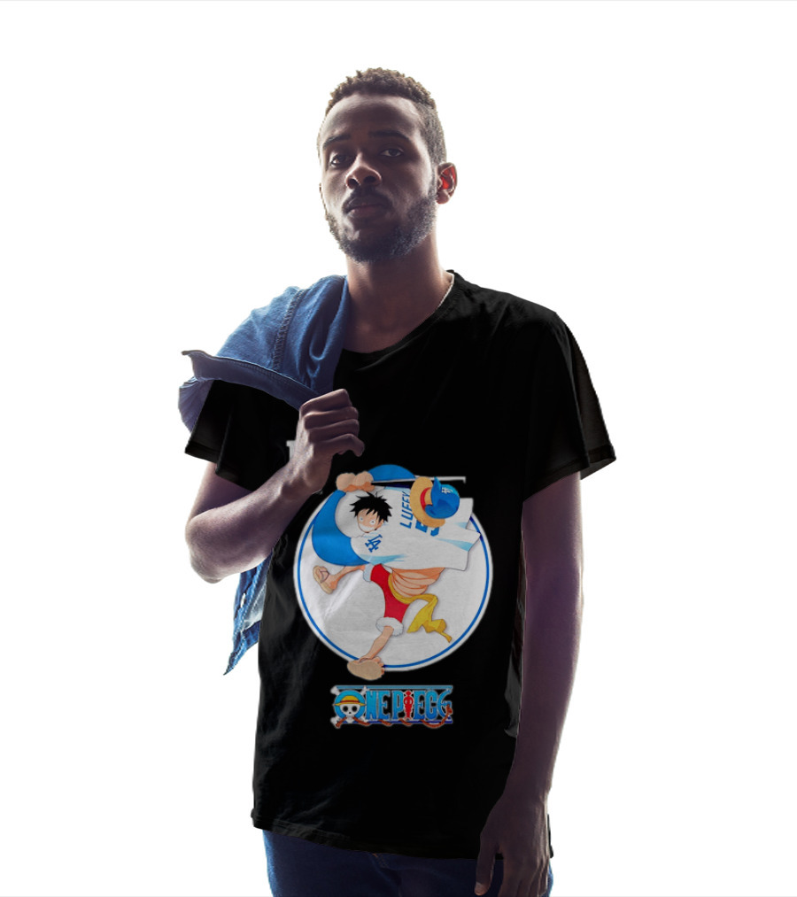 Los Angeles Dodgers Monkey D Luffy One Piece Crossover MLB Collaboration T-Shirt
