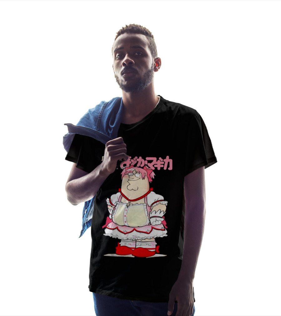 Madoka Peter Griffin Family Guy Puella Magi Madoka Magica Crossover Anime T-Shirt