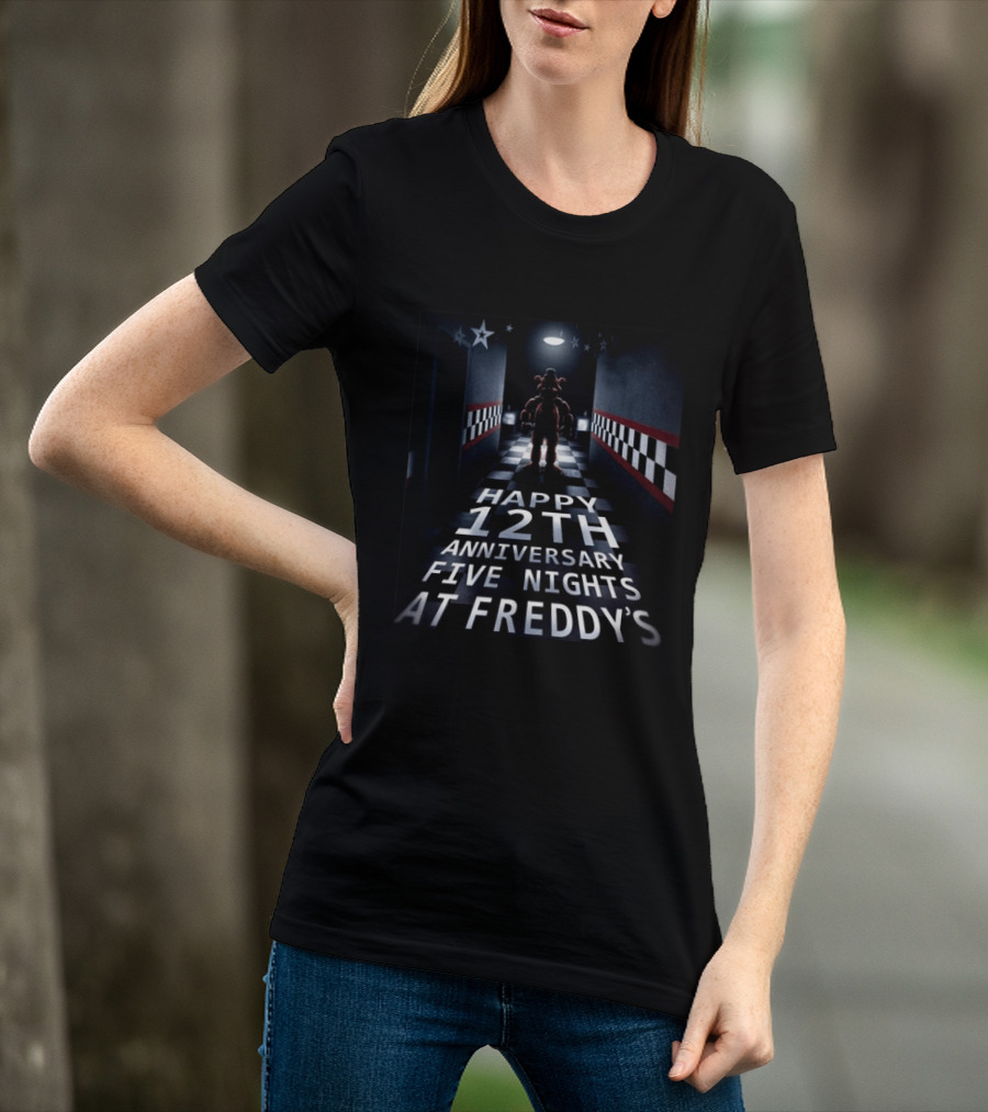 Five Nights At Freddy's Freddy Fazbear Happy 12th Anniversary Celebration T-Shirt