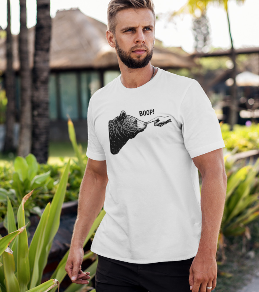 Bear Boop Finger Touching Nose T-Shirt