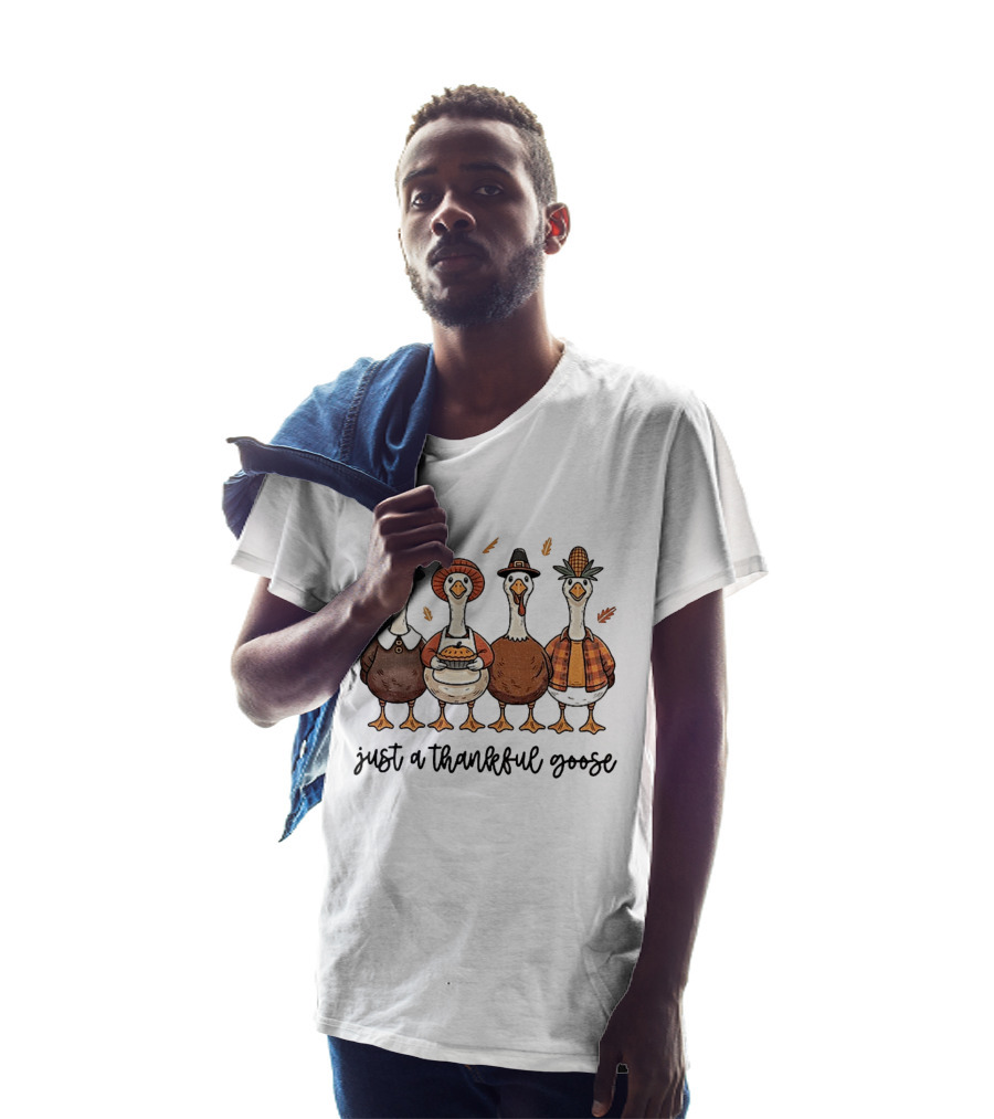 Thankful Goose Thanksgiving Characters 2025 T-Shirt