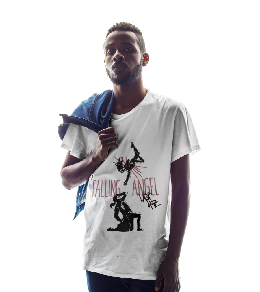 Falling Angel Last Hope Dark Fantasy Gothic T-Shirt