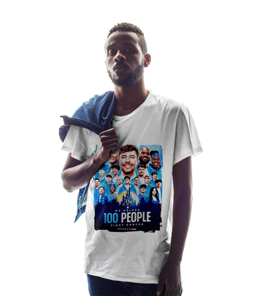 Mrbeast We Helped 100 People Fight Cancer YouTube Video Collaboration T-Shirt