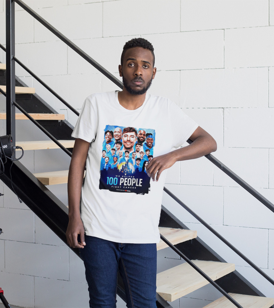 Mrbeast We Helped 100 People Fight Cancer YouTube Video Collaboration T-Shirt