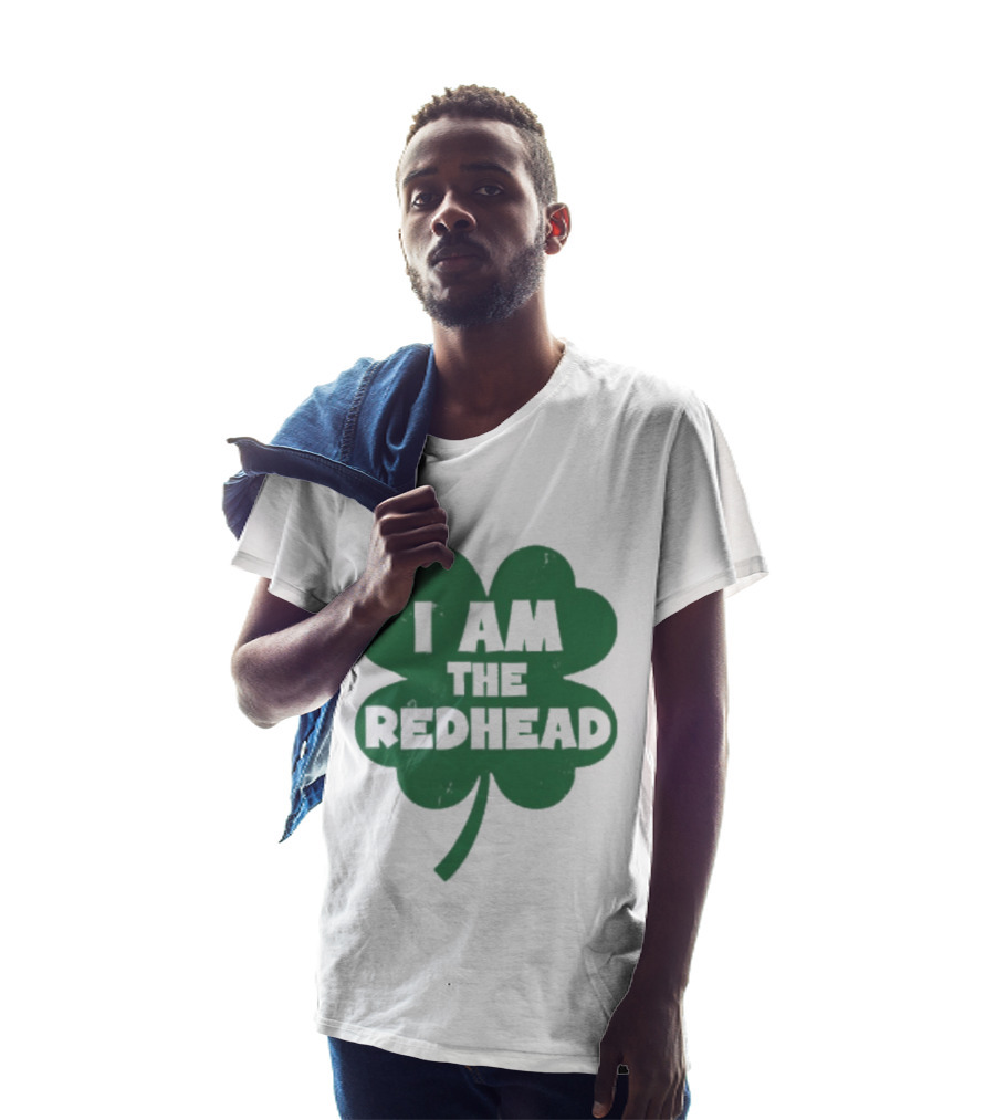I Am The Redhead Shamrock Clover Icon For Irish Celebration T-Shirt
