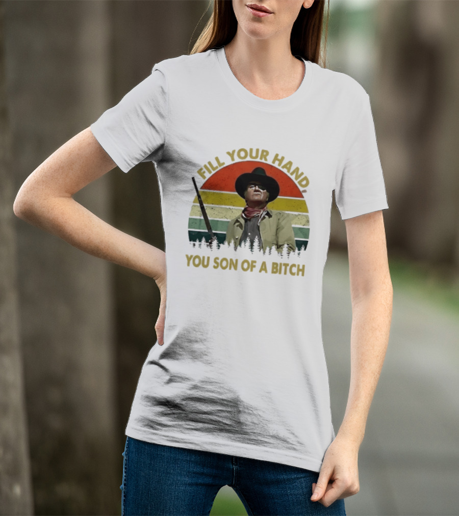 John Wayne The Duke Fill Your Hand Vintage Western T-Shirt