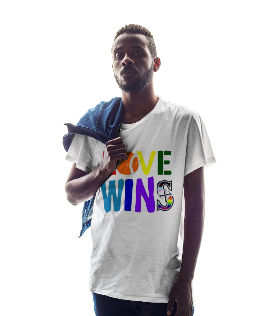 Julio Rodriguez Love Wins Seattle Mariners MLB Baseball T-Shirt