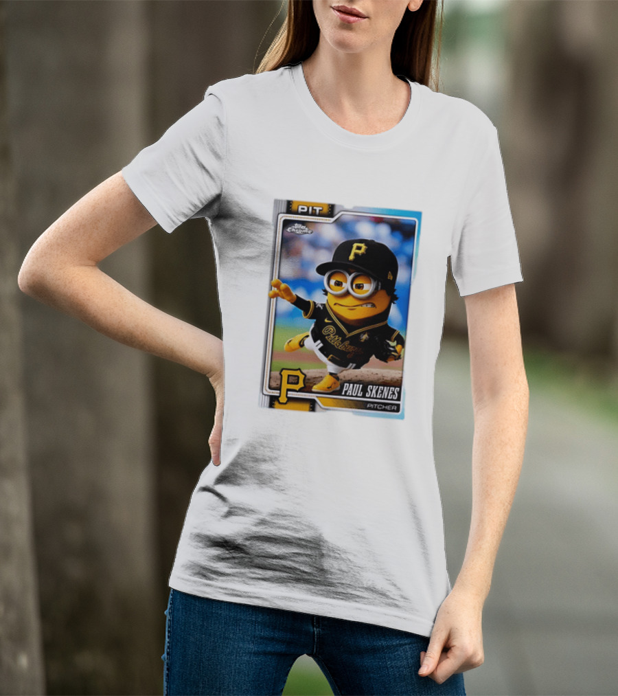 Paul Skenes Pittsburgh Pirates Minion Pitcher Topps Chrome Card PIT T-Shirt