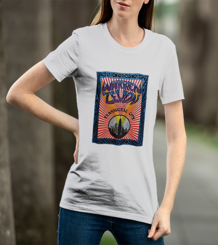 Warren Zevon Transverse City Psychedelic Rock Skyline T-Shirt