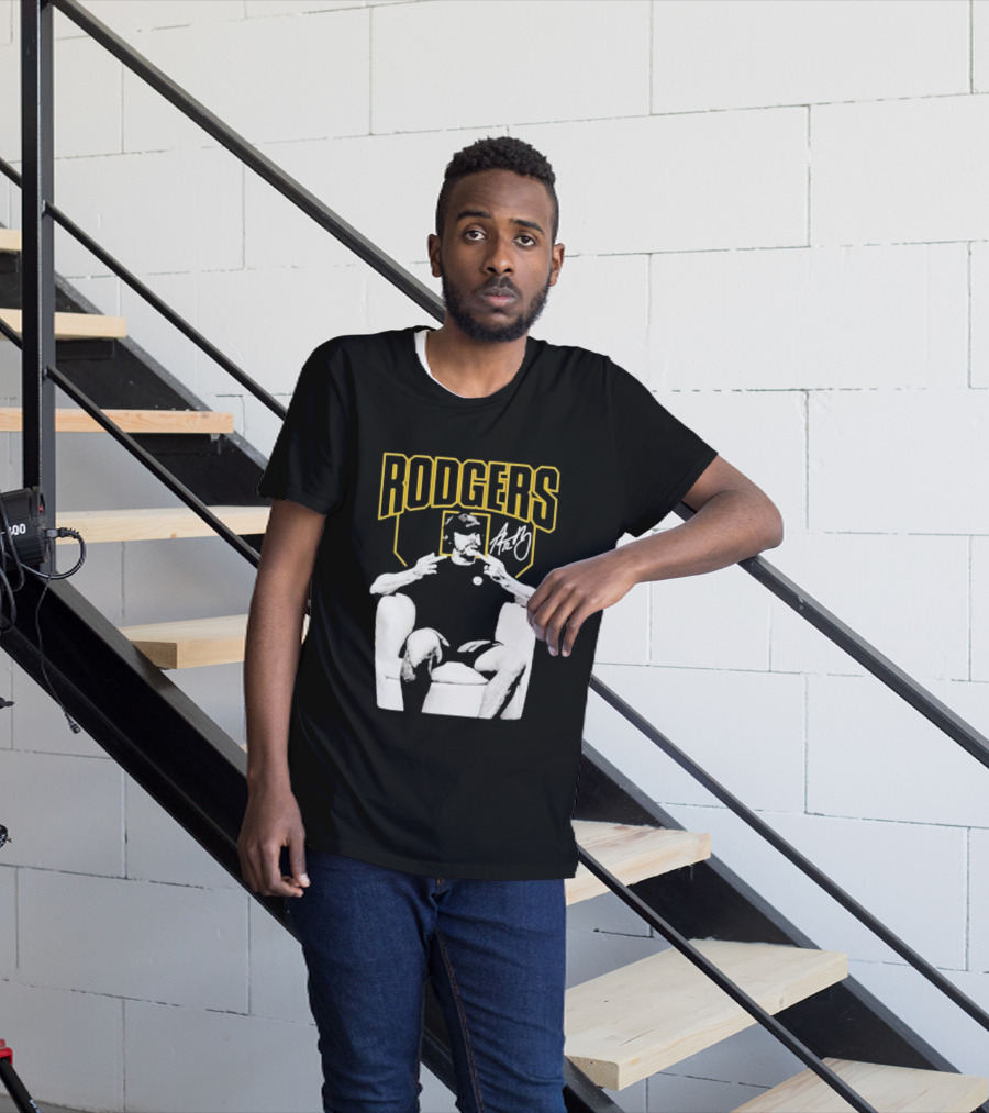 Rodgers Absolute Coward Double Middle Finger Pittsburgh Steelers T-Shirt