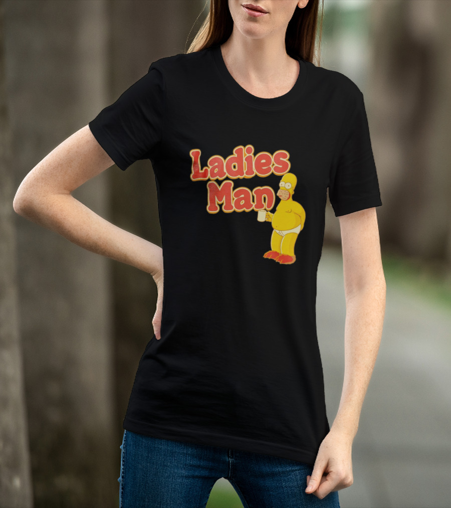 Ladies Man Homer Simpson The Simpsons Cartoon T-Shirt