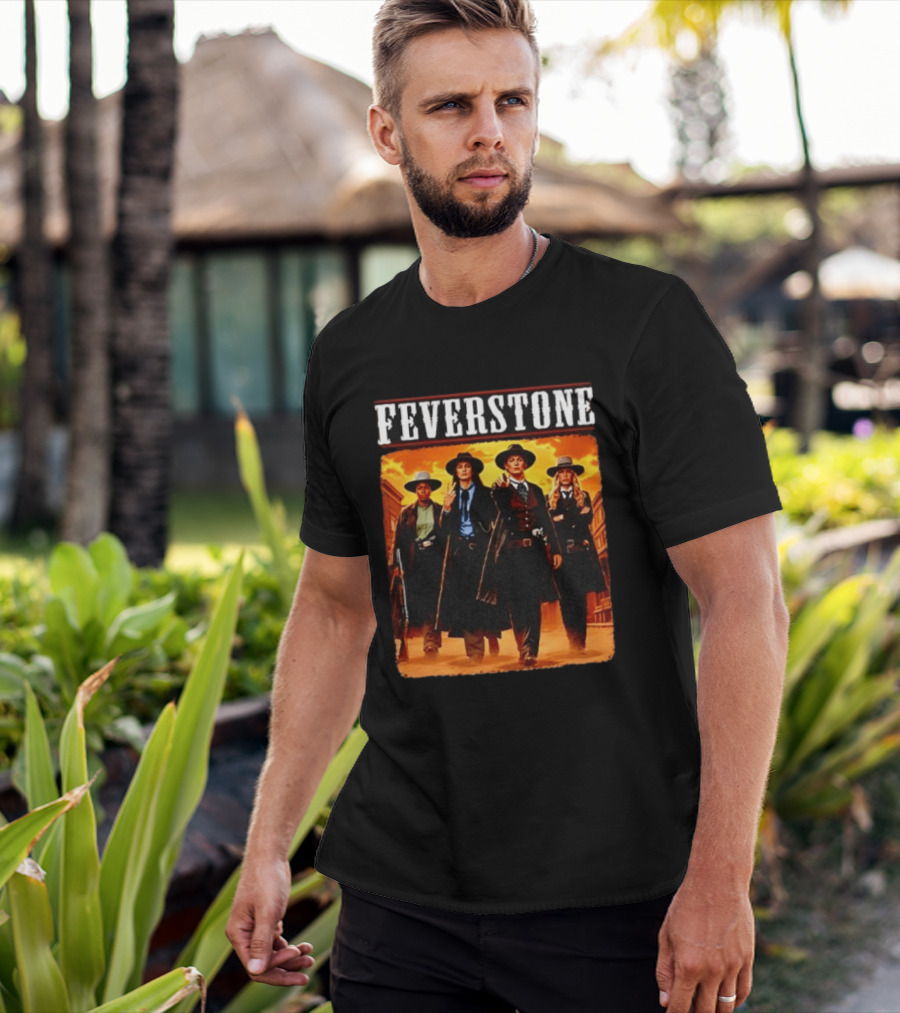 Feverstone Western Outlaws Indiana Fever WNBA Players As Gunfighter Team T-Shirt